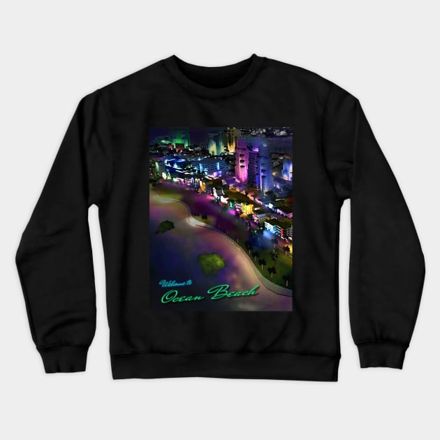 Welcome to Ocean Beach - @ GTA Vice City Crewneck Sweatshirt by MgT510